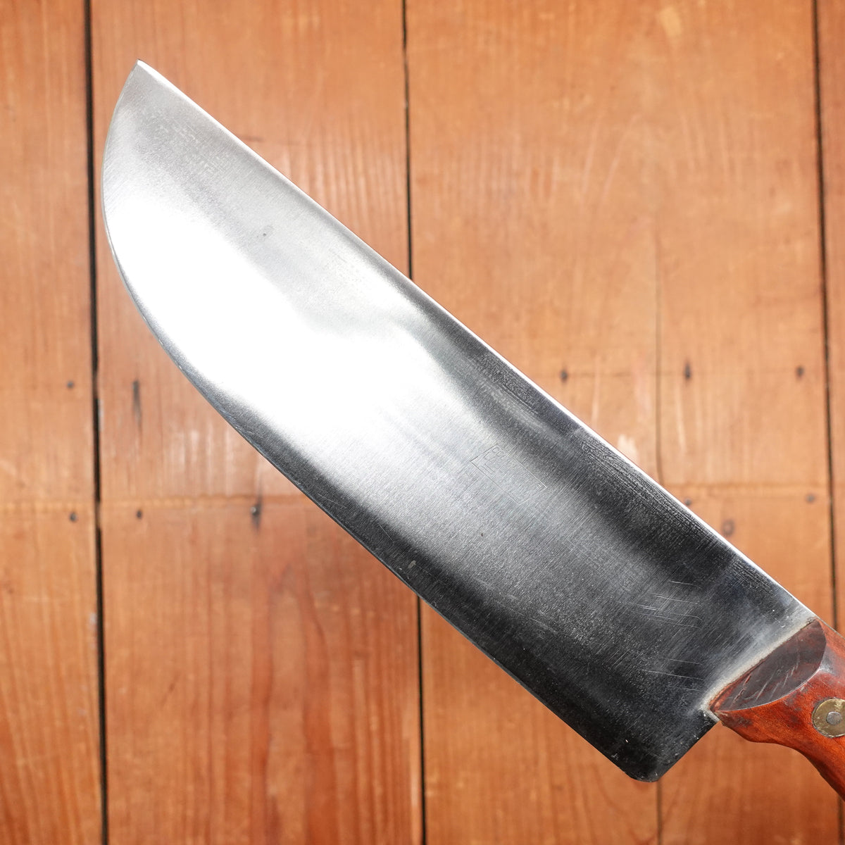 New Old Stock La Suprema 9" Heavy Butcher Knife Carbon Italy ~1960s