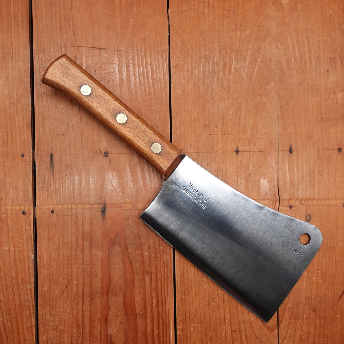 Vintage F Dick No. 100 7” Cleaver Carbon Germany 1950-70