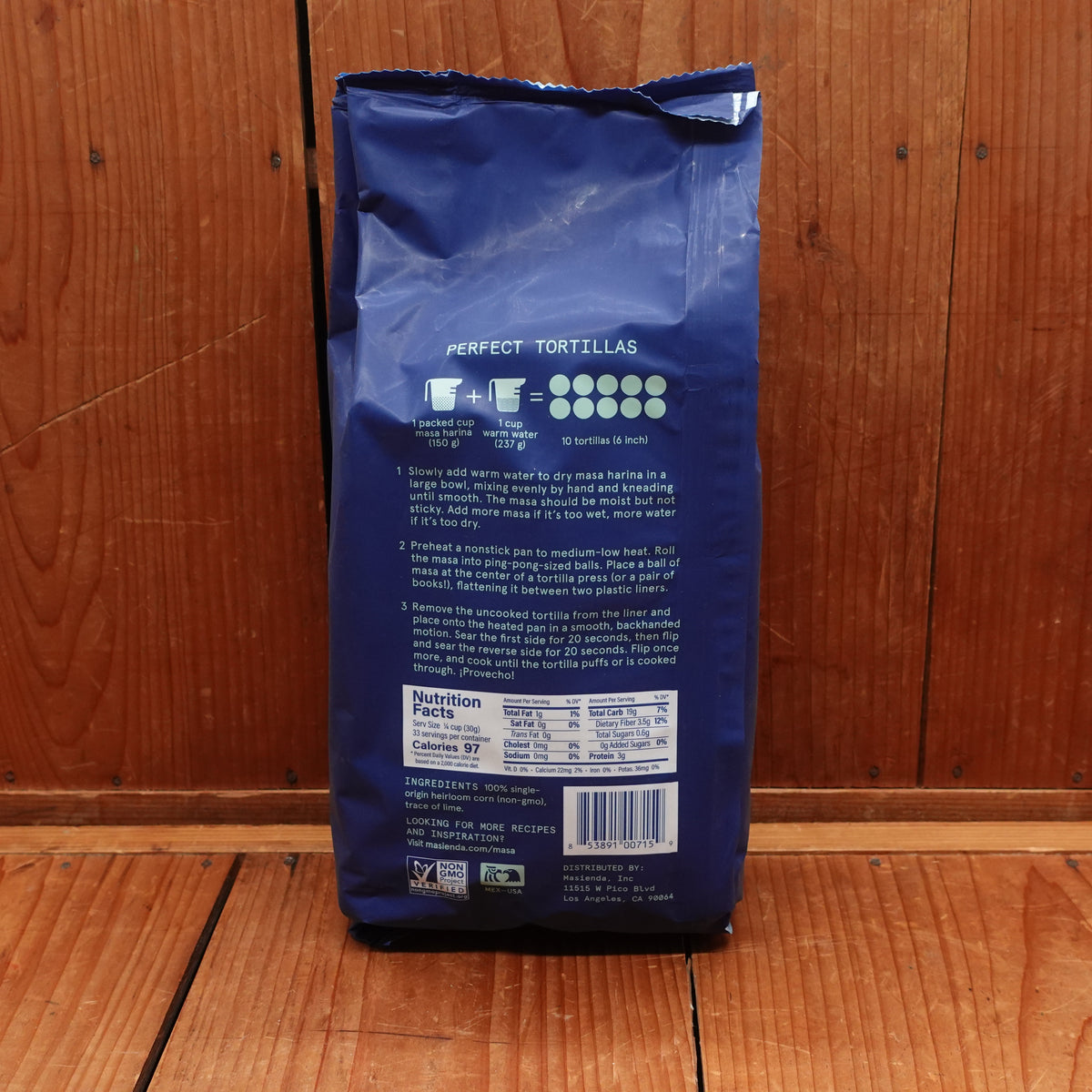 Masienda Heirloom Blue Corn Masa Harina - 1kg