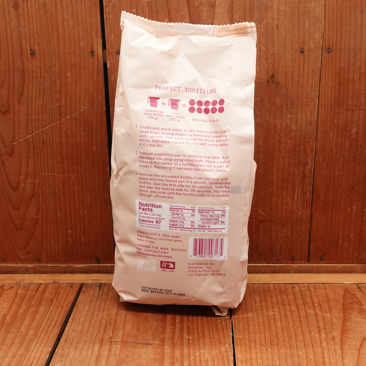 Masienda Heirloom White Corn Masa Harina - 1kg