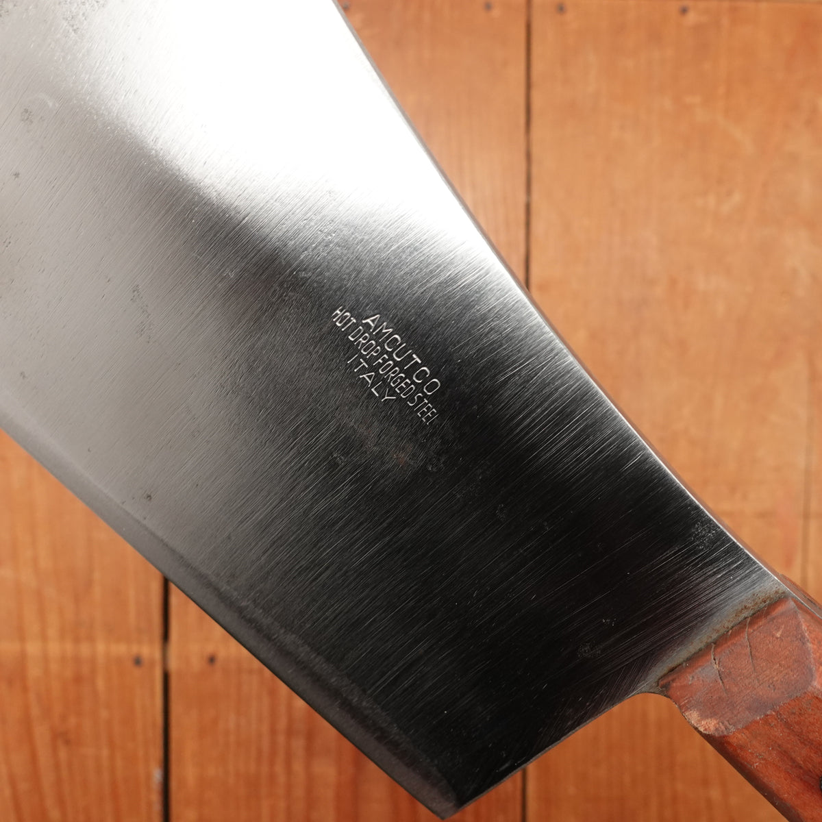 New Old Stock Amcut Co 6" Cleaver Forged Carbon Cherry Italy 1960-70