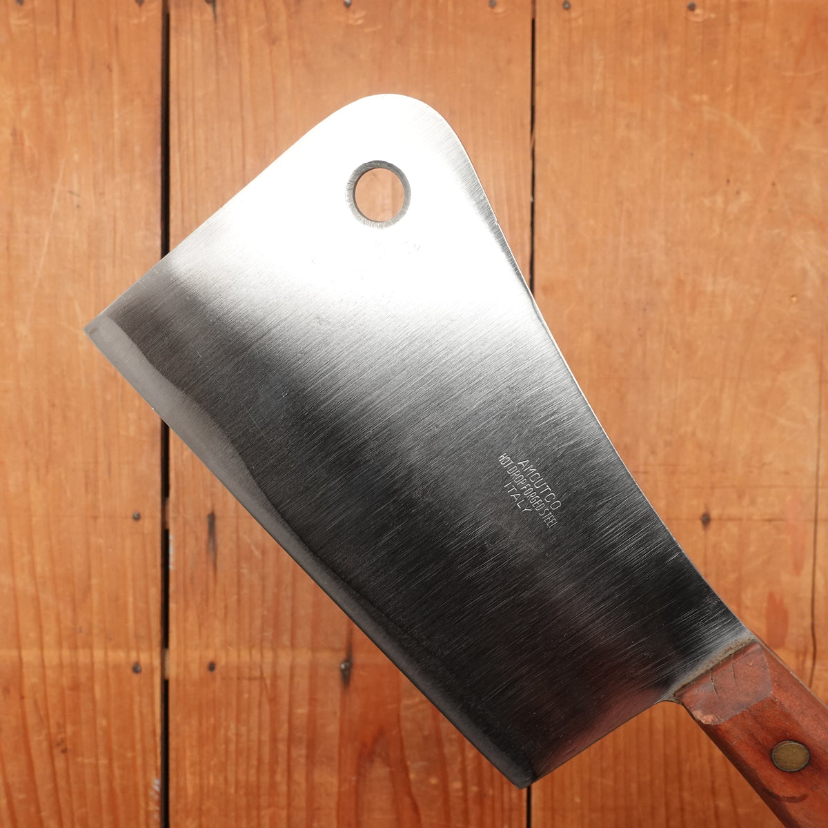 New Old Stock Amcut Co 6" Cleaver Forged Carbon Cherry Italy 1960-70