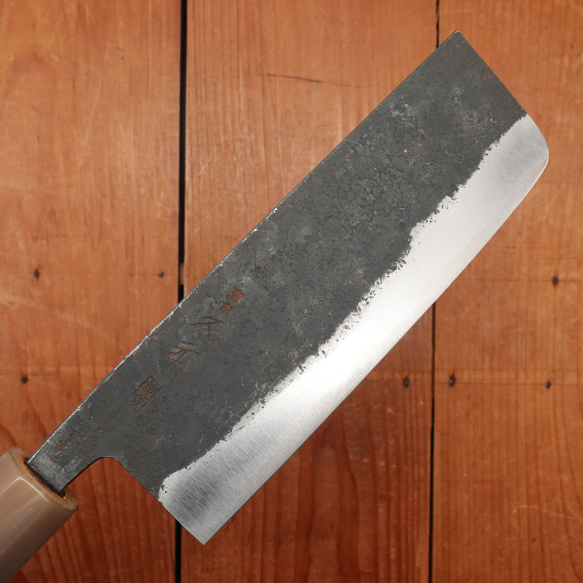 Morihei Hisamoto 165mm Nakiri Kurouchi Shirogami 1 Yakusugi Cedar Handle