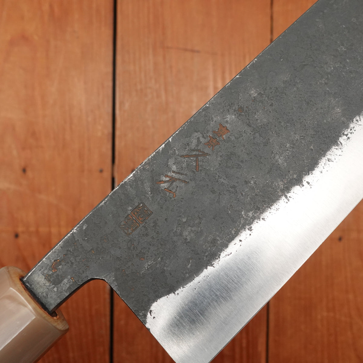 Morihei Hisamoto 165mm Nakiri Kurouchi Shirogami 1 Yakusugi Cedar Handle