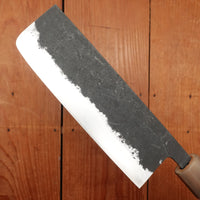 Morihei Hisamoto 165mm Nakiri Kurouchi Shirogami 1 Yakusugi Cedar Handle