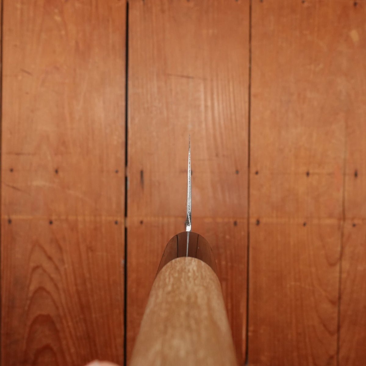 Morihei Hisamoto 165mm Nakiri Kurouchi Shirogami 1 Ho Wood (D-shape)