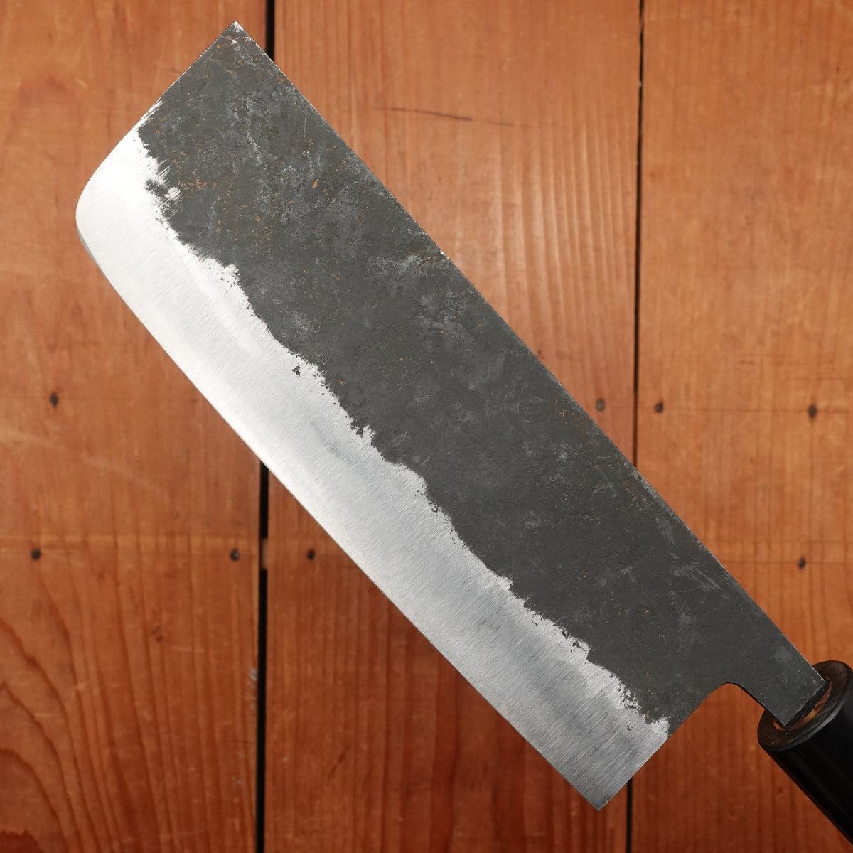 Morihei Hisamoto 165mm Nakiri Kurouchi Shirogami 1 Ho Wood (D-shape)