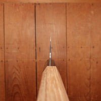 Isamitsu 210mm Gyuto Stainless Clad Shirogami 1 Kurouchi Taihei Zebrawood Handle