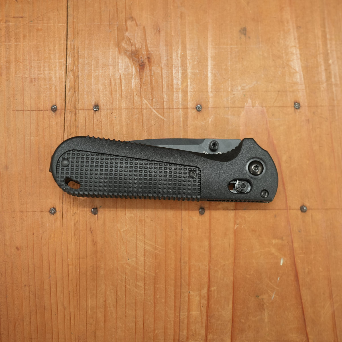 Benchmade 430BK-02 Redoubt Drop Point CPM-D2 AXIS Lock Black Grivory and Black Grip Handle