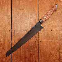 Steelport 10” Bread Knife 52100 Carbon Steel Stabilized Maple