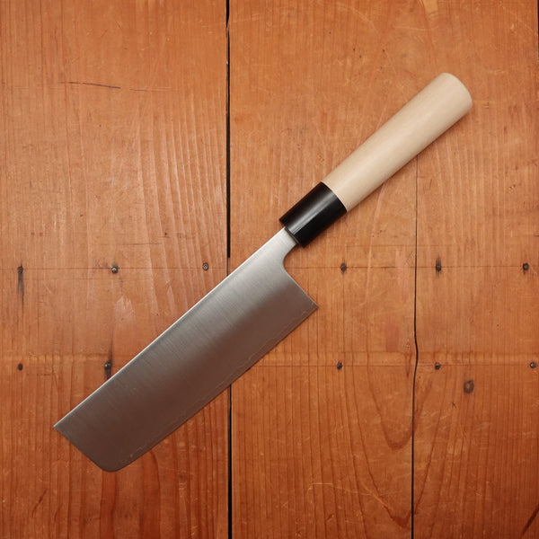 Hitohira Futana 165mm Nakiri Stainless Migaki Ho Wood (D-Shape)
