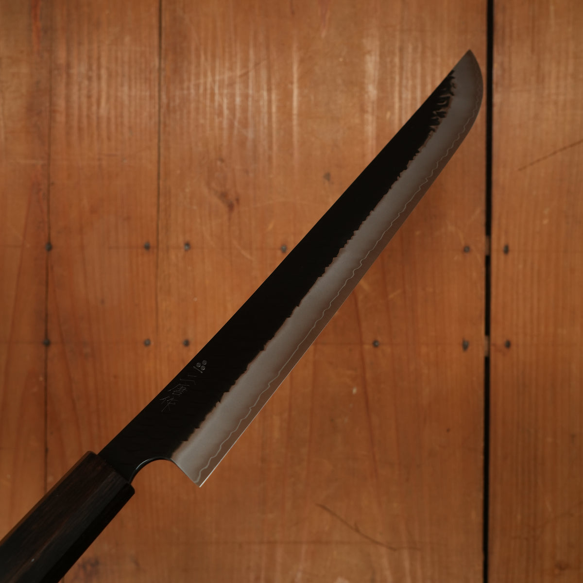 Nigara Hamono 270mm Sakimaru Sujihiki SG2 Kurouchi Tsuchime Ebony Handle