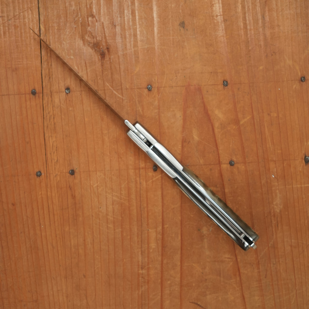 Fontenille Pataud Sperone 12cm Stainless Lockback Ram Horn Handle