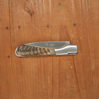 Fontenille Pataud Sperone 12cm Stainless Lockback Ram Horn Handle
