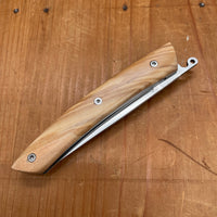 Au Sabot Le Thiers 12cm Pocket Knife Straight Stainless Olive Handle