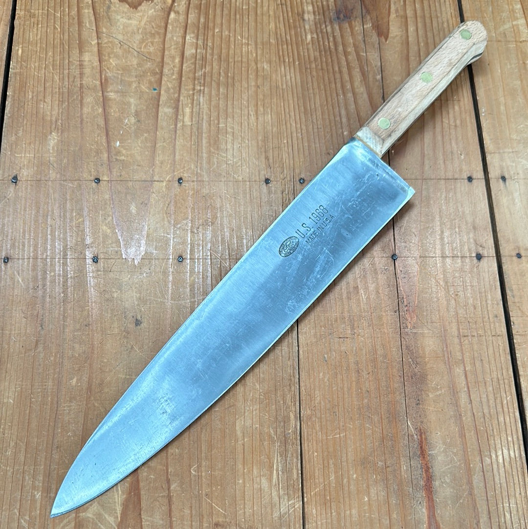 Clyde 12" Chef Knife Carbon Steel Beech US 1968