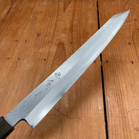 Sakai Kikumori Nakagawa V10 270mm Kiritsuke Yanagi VG10 Damascus Oak Handle with Saya