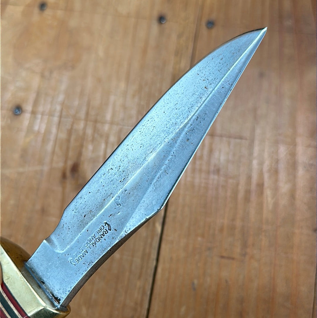 Randall Made Knives Model 8-4 Trout & Bird Carbon Steel Stag 1960s-70s?