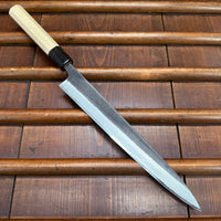 Wakui 240mm Sujihiki V2 Carbon Kurouchi Nashiji Ho Octagonal