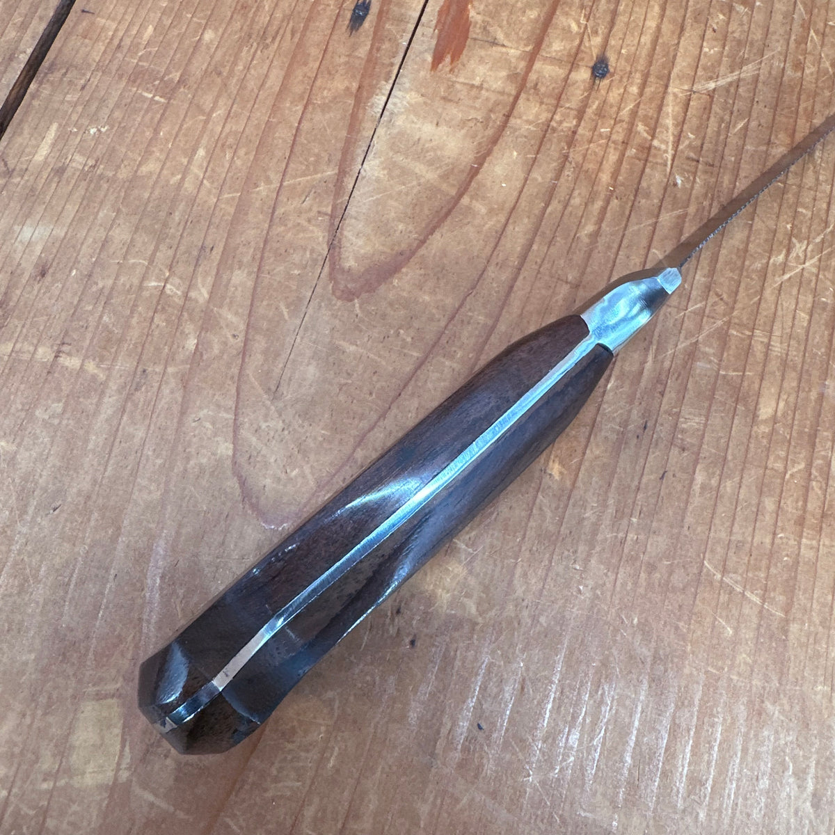 New Old Stock A Wright 5" Stiff Boning Knife Serrated Forged Stainless Steel Rosewood Sheffield