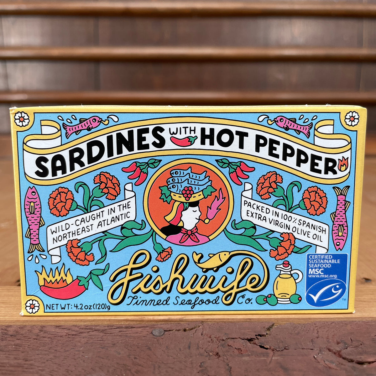 Fishwife Wild-Caught Sardines with Hot Pepper - 4.2oz