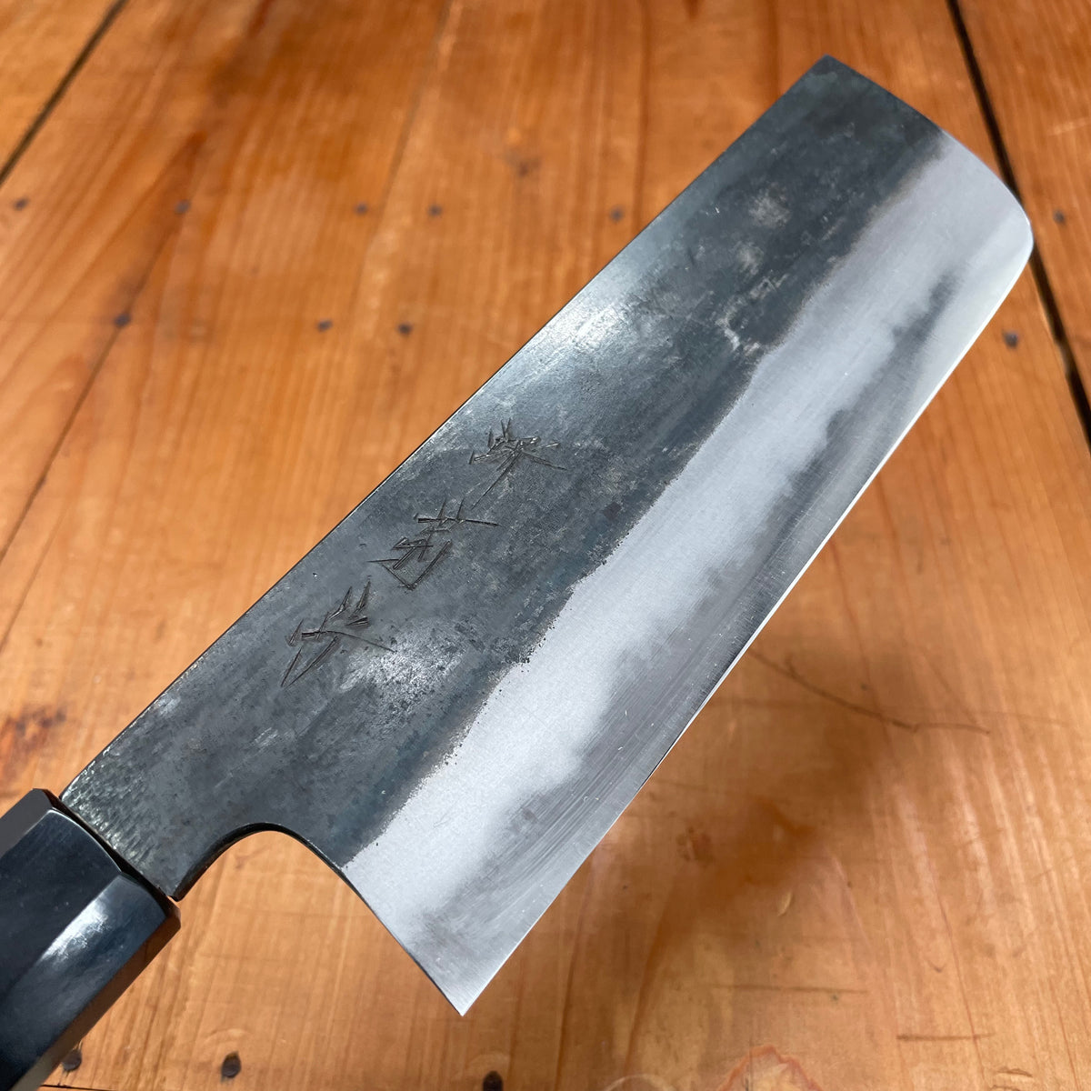 Sakai Kikumori 165mm Wa Nakiri Shirogami 1 Kurouchi