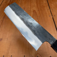 Sakai Kikumori 165mm Wa Nakiri Shirogami 1 Kurouchi