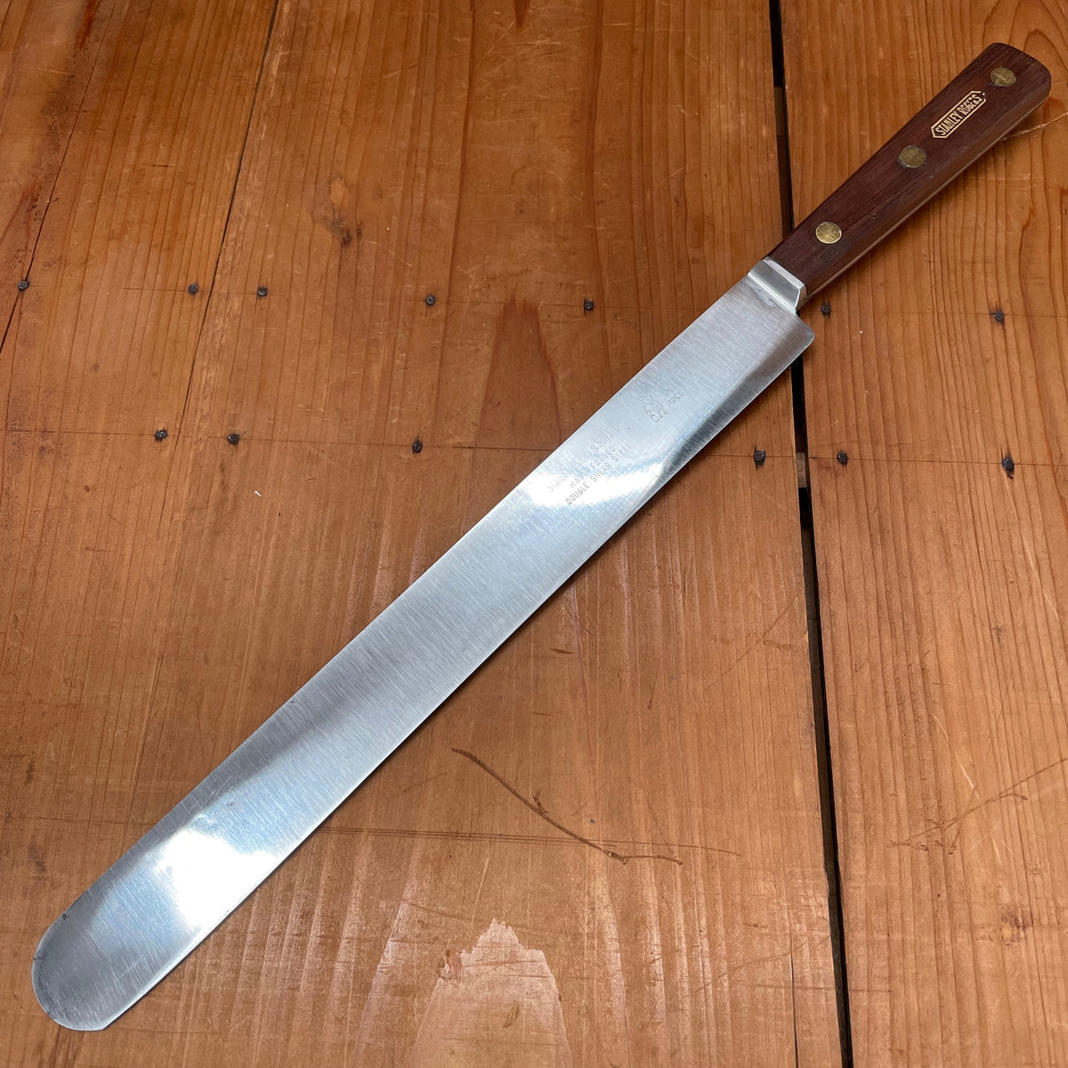 Stanley Rogers New Old Stock 12" Round Nose Slicer Double Shear Steel Carbon France ~1930s-60s 1/2 Bolster