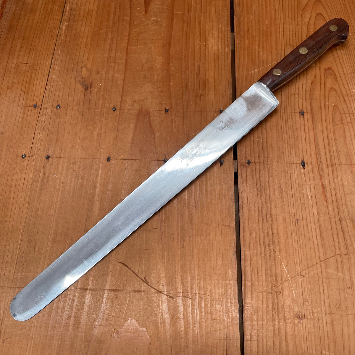 New Old Stock Stanley Rogers 12" Round Nose Slicer Double Shear Steel Carbon France ~1930s-60s