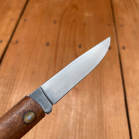 Friedr Herder 3 1/2” Sodbuster/Miner’s Jack Drop Point Carbon Lockback Sapele Wood Handle