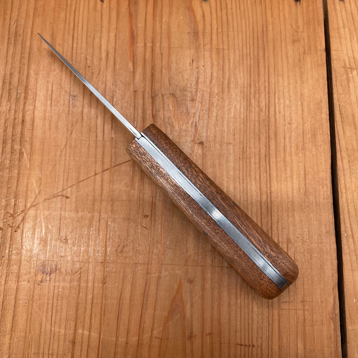Friedr Herder 3 1/2” Sodbuster/Miner’s Jack Drop Point Carbon Lockback Sapele Wood Handle