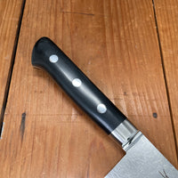 Hitohira FJ 210mm Kiritsuke Gyuto SG2 Damascus White Linen Micarta Handle