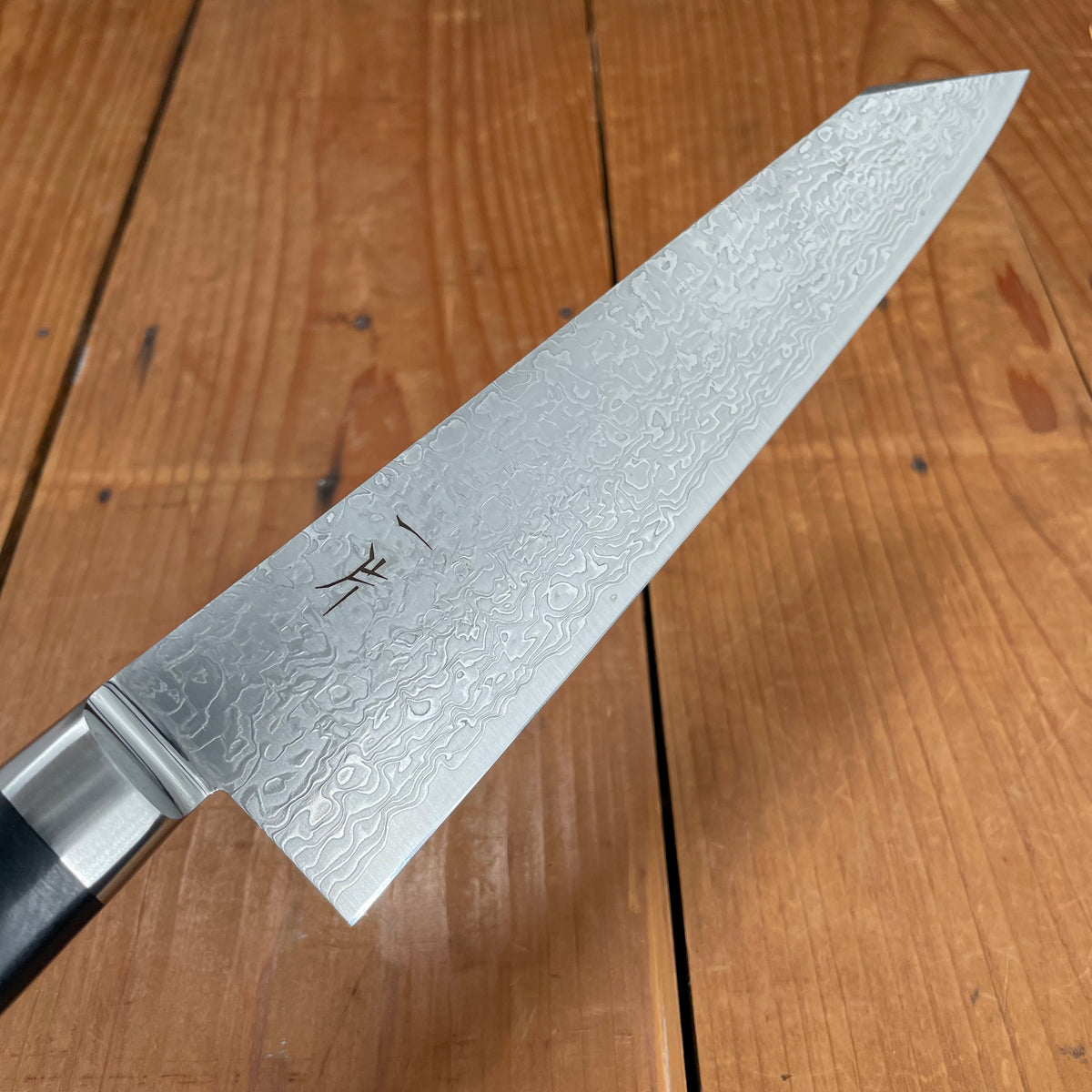 Hitohira FJ 210mm Kiritsuke Gyuto SG2 Damascus White Linen Micarta Handle