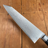 Hitohira FJ 210mm Kiritsuke Gyuto SG2 Damascus White Linen Micarta Handle