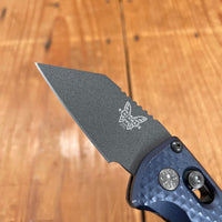 Benchmade 2950BK Partial Immunity Wharncliffe CPM-M4 Auto AXIS Lock Crater Blue Handle