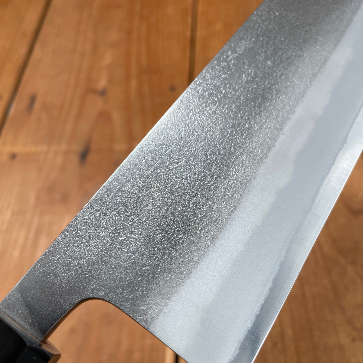 Yoshikane Hamono 165mm Nakiri Shirogami 2 Nashiji Teak Handle