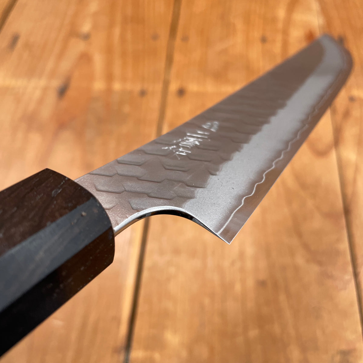 Nigara Hamono 170mm Butcher Knife SG2 Migaki Tsuchime Ebony Handle