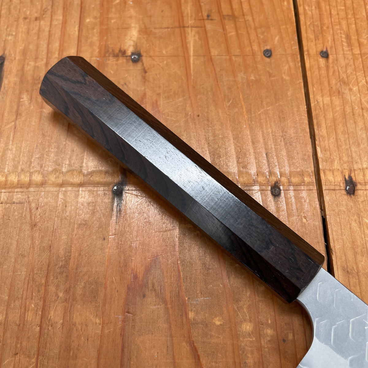 Nigara Hamono 120mm Kiritsuke Petty SG2 Migaki Tsuchime Ebony Handle