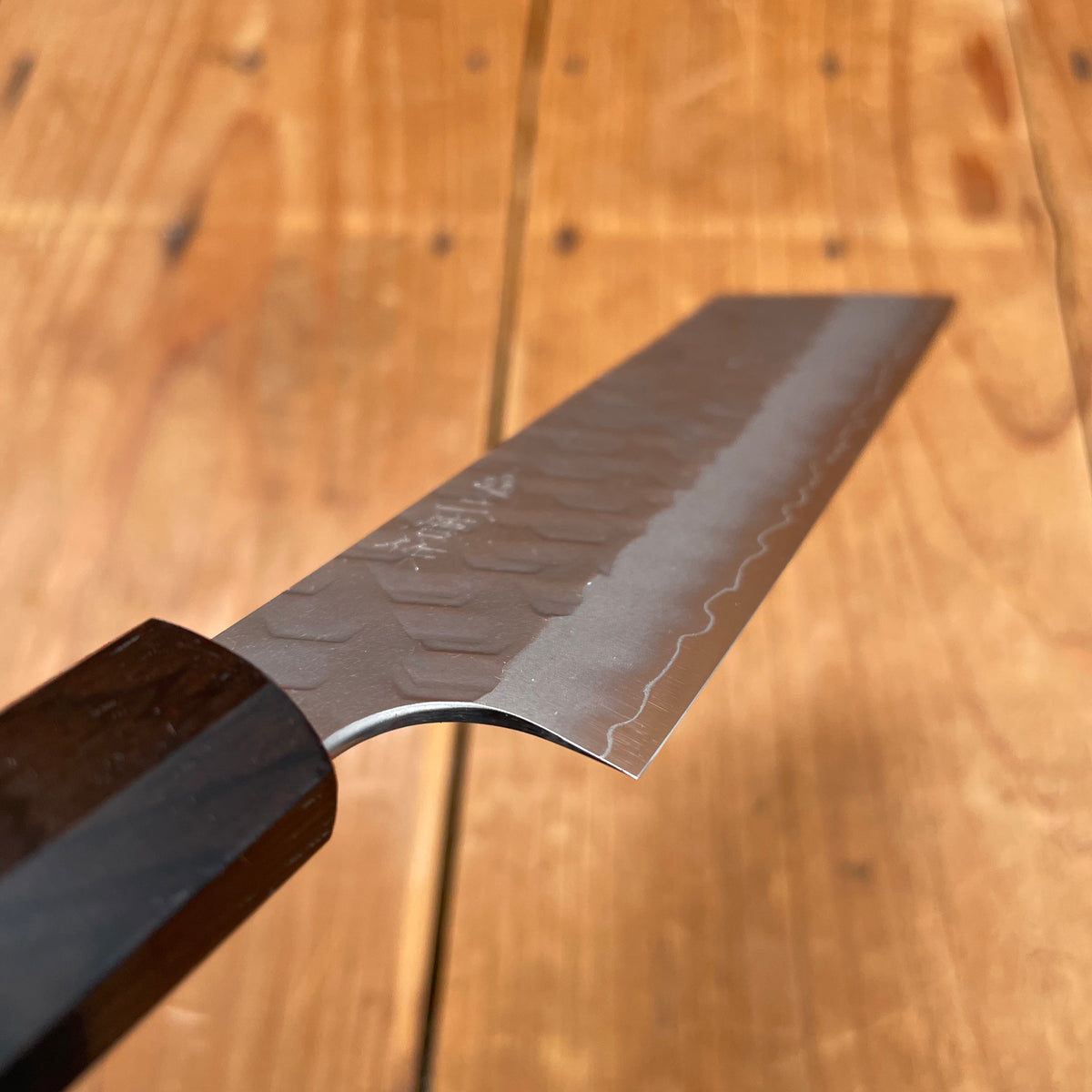 Nigara Hamono 120mm Kiritsuke Petty SG2 Migaki Tsuchime Ebony Handle