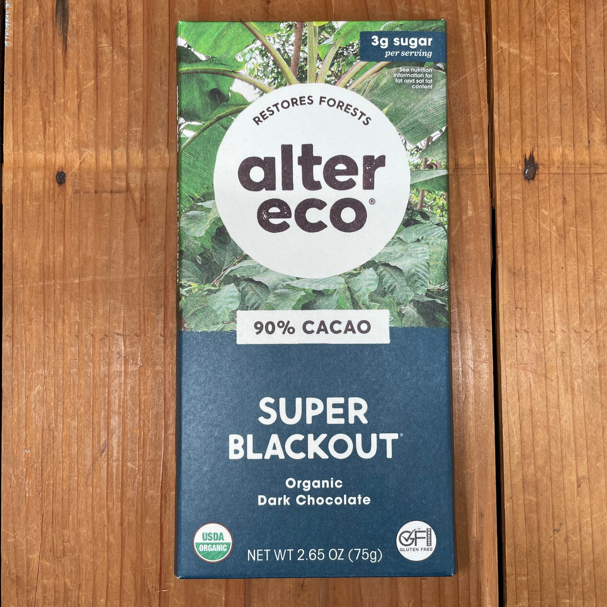 Alter Eco 90% Cacao Super Blackout Organic Dark Chocolate - 2.65oz