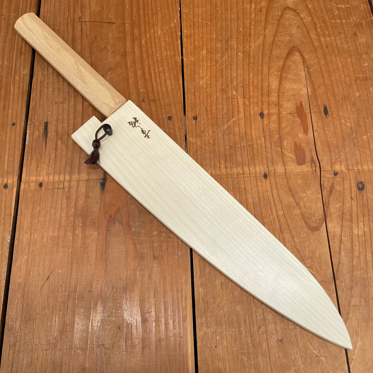 Konosuke Sanjo GS+ 240mm Gyuto SLD Khii Chestnut Handle with Saya