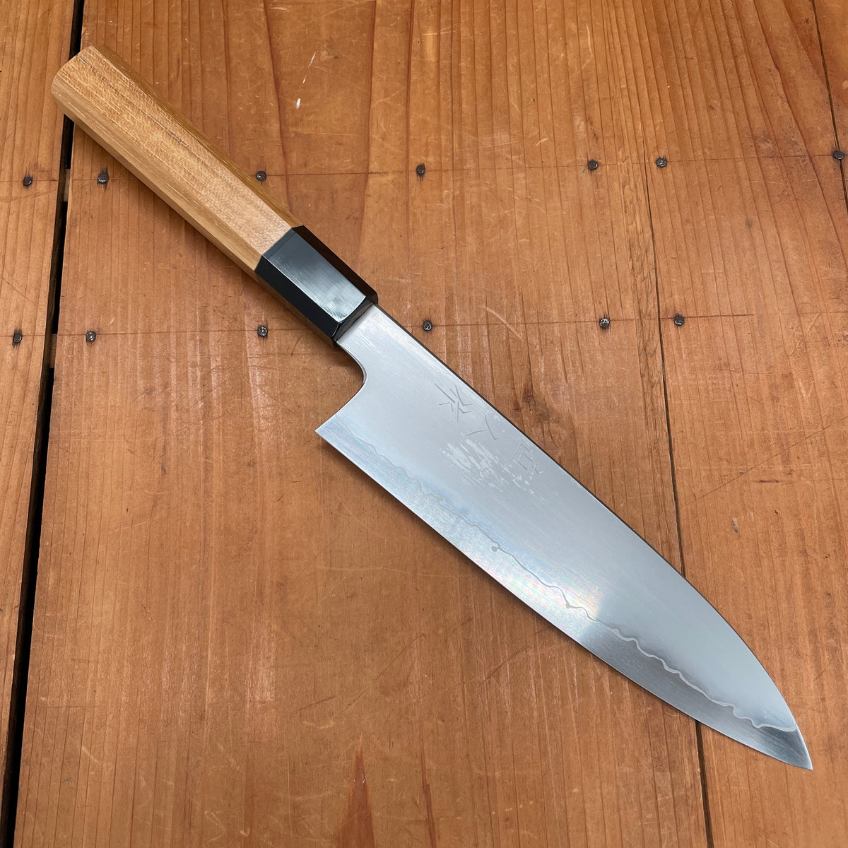 Myojin Naohito 180mm Gyuto SG2 Stainless Kasumi Teak