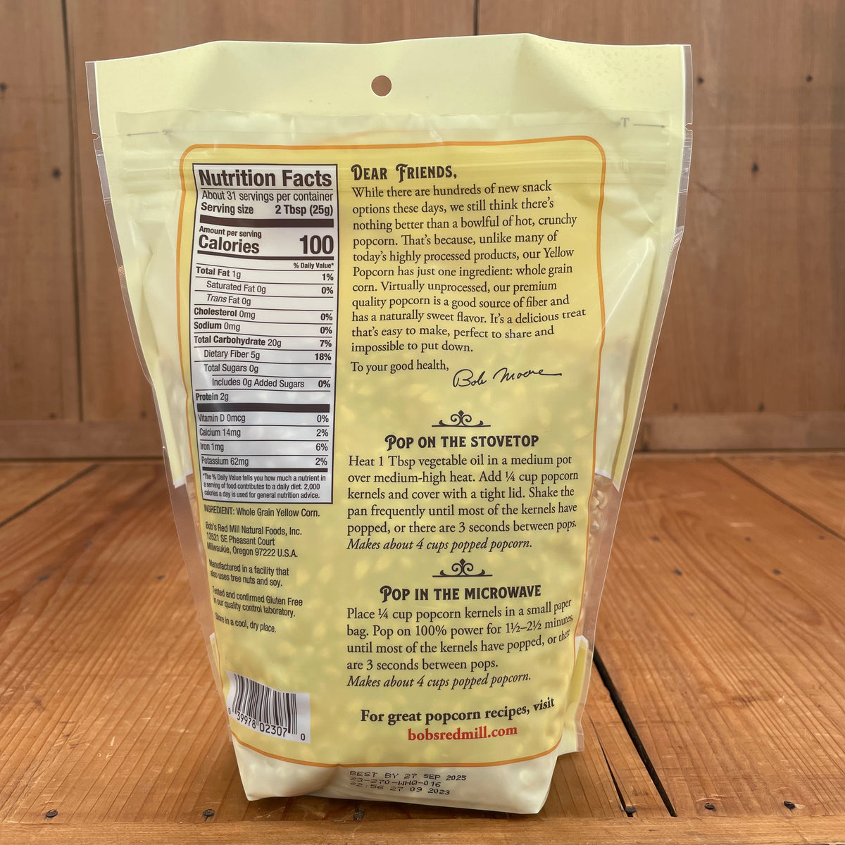 Bob's Red Mill Yellow Popcorn - 30oz