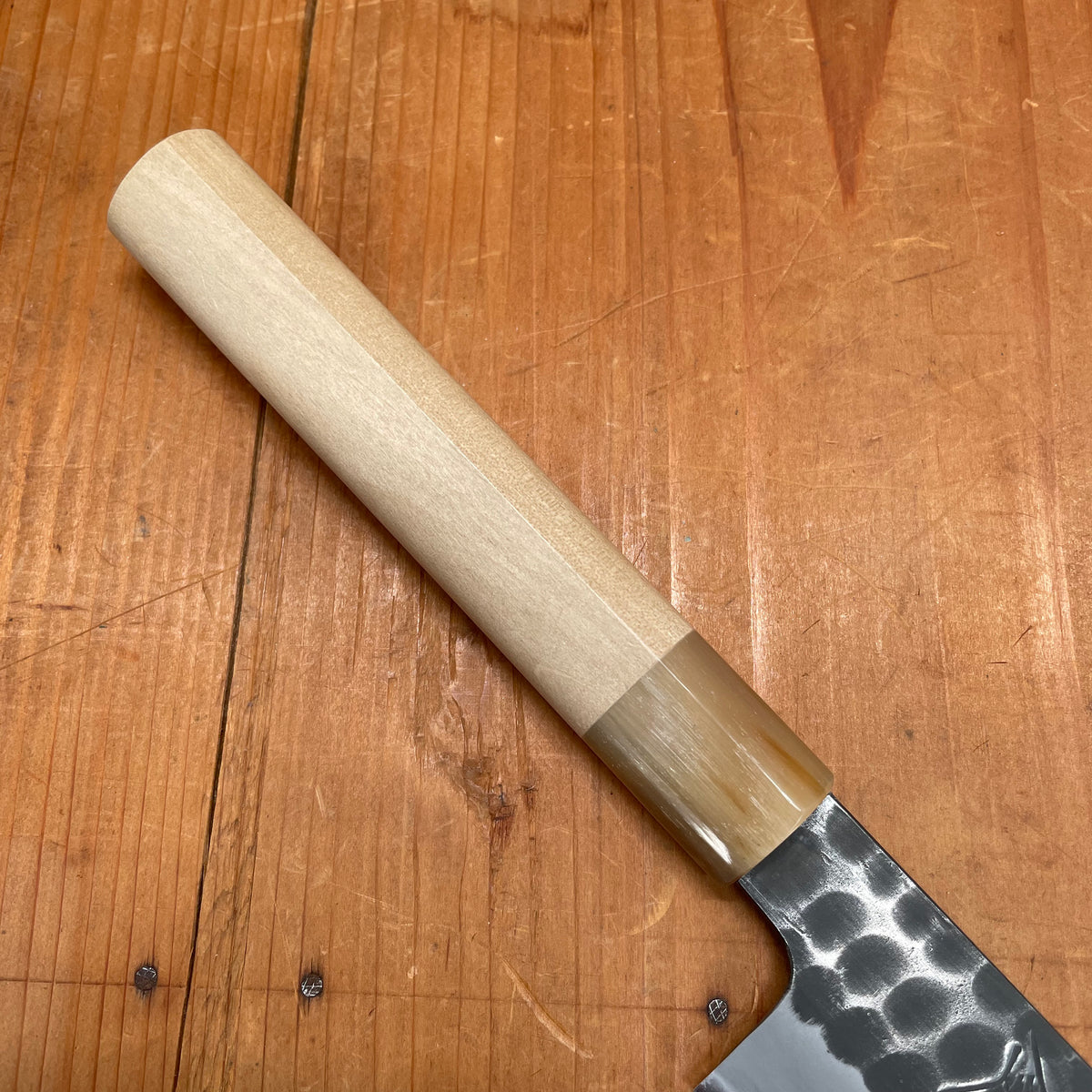 Hitohira Ajikataya 270mm Sujihiki Shirogami 2 Tsuchime Ho Wood (D-Shape)