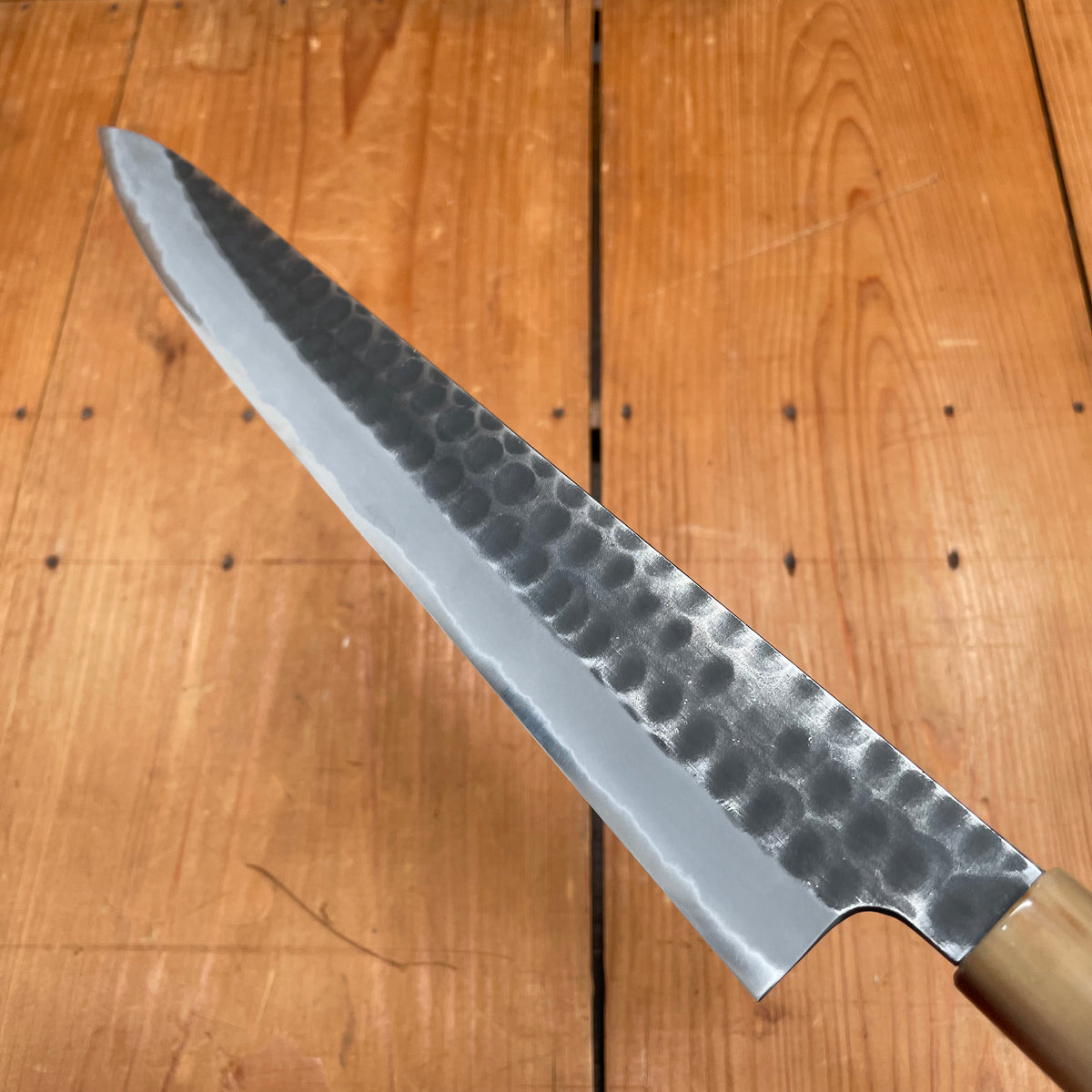 Hitohira Ajikataya 270mm Sujihiki Shirogami 2 Tsuchime Ho Wood (D-Shape)