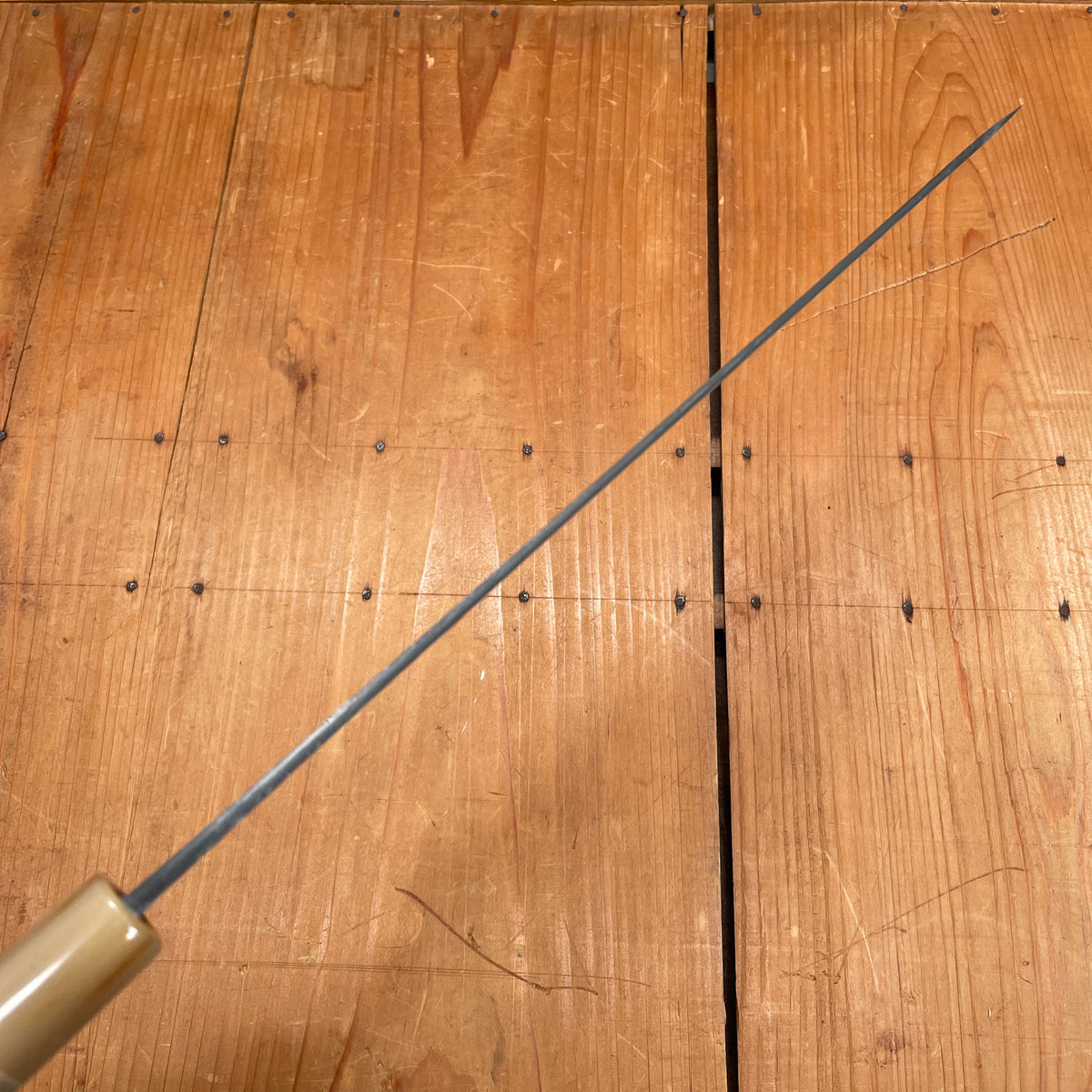 Hitohira Hinode 270mm Sujihiki Shirogami 2 Tsuchime Ho Wood (D-Shape)