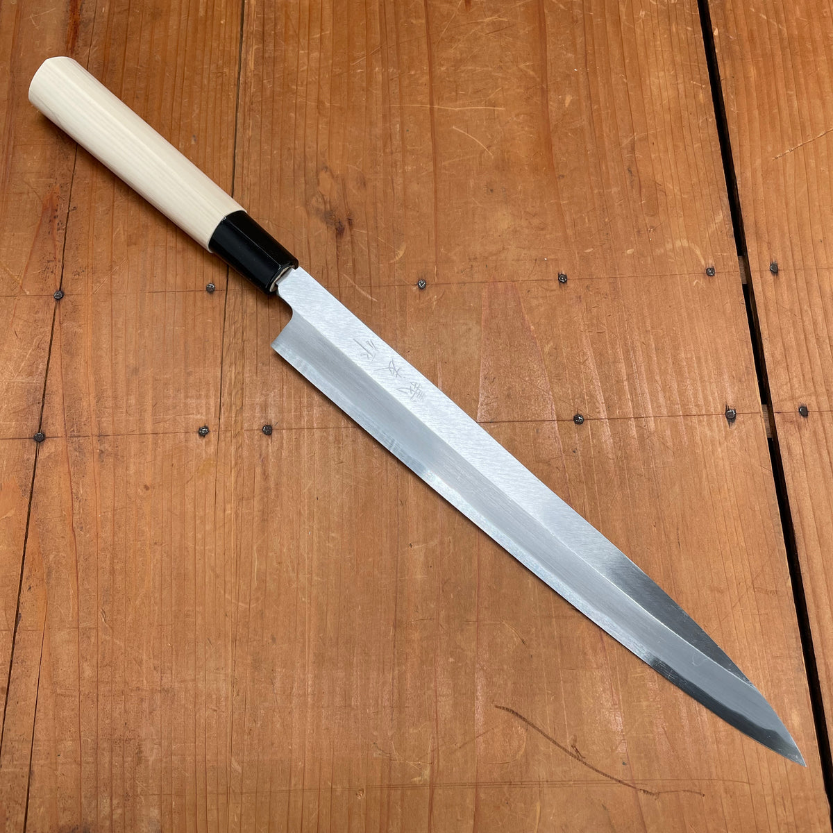 Morihei Yoshitomo 240mm Yanagi Carbon Poplar Handle