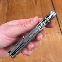 Tactile Rockwall Thumbstud Tanto MagnaCut Liner Lock Titanium Stonewash and Bronze Handle