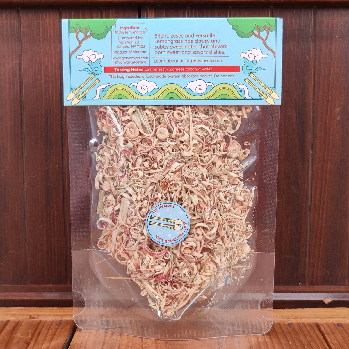 Van Van Delta Lemongrass Dehydrated & Sliced - 20g
