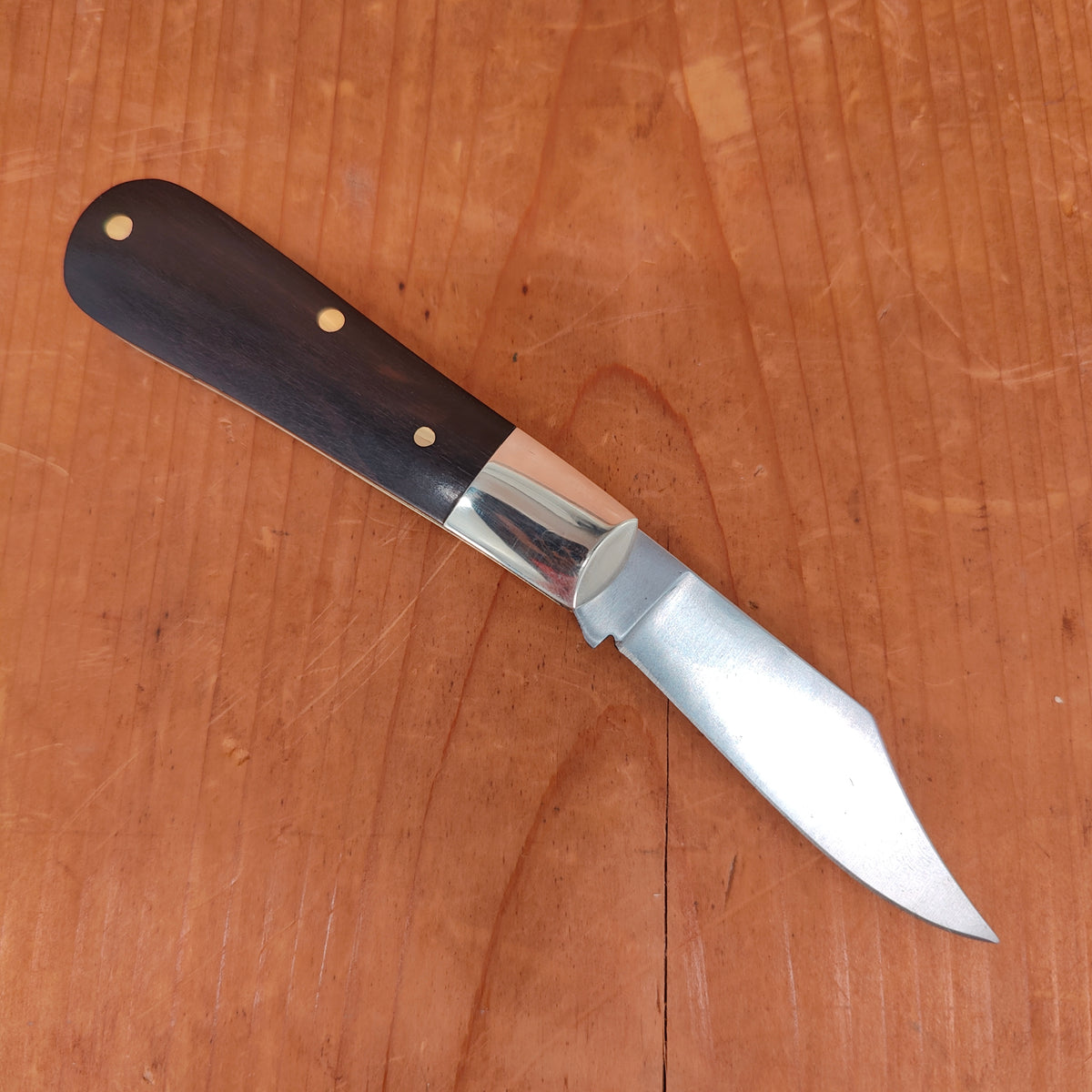 A Wright & Son 3 1/2" Barlow Pocket Knife Carbon Steel Ebony